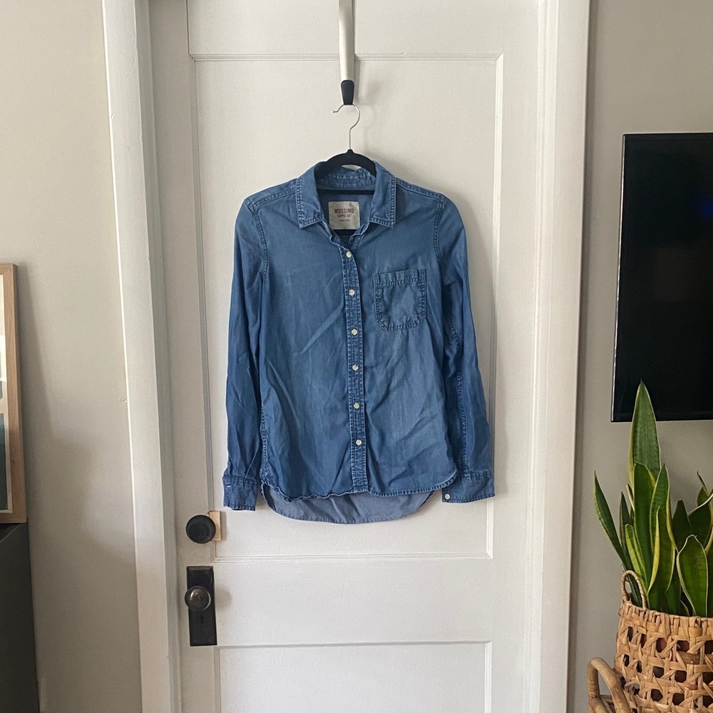 SMALL Mossimo Supply Co. Light Blue Denim Shirt